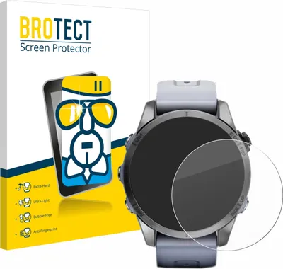 Produktbild von BROTECT Schutzglas für Garmin Fenix 7S (42 mm) Schutzfolie Panzer Folie Glas Display Schutz klar