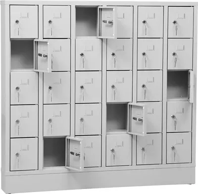 Produktbild von Gürkan Schließfachschrank lichtgrau 111956, 30 Schließfächer 119,0 x 15,0 x 110,0 cm