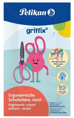 Image de Pelikan Büro 819121 Pelikan griffix Schulschere rund Rechtshänder LovelyPink