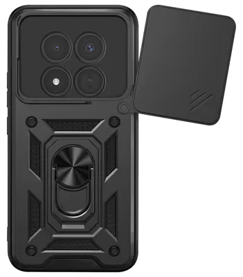Produktbild von Mayaxess, Ring Hülle mit Kameraschiebeschutz für Redmi Note 15 Pro Plus 5G, Schwarz