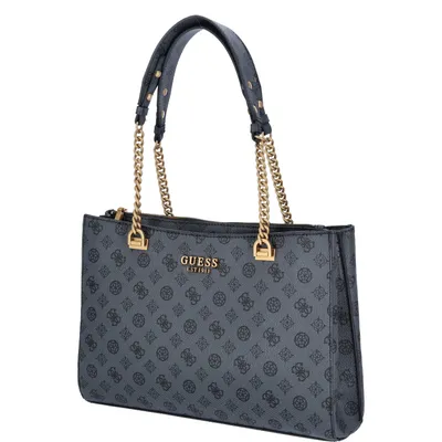 Produktbild von Schwarze Damenhandtasche mit Schulterriemen und viel Stauraum