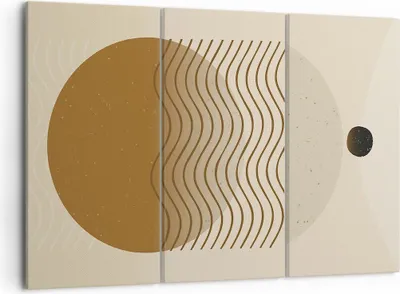 Produktbild von Bild auf Leinwand - Leinwandbild - 3 Teile - Abstraktion Geometrie Minimalismus - 105x70cm - Wand Bild - Wanddeko - Wandbilder - Leinwanddruck - Bilder - Wanddekoration - Leinwand bilder CE105x70-5043