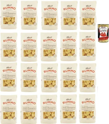 Produktbild von Rummo Pappardelle ? 119, Pasta Lenta Lavorazione Teigwaren aus Hartweizengrieß Bronze-Zeichnung 20x 500g + Italian Gourmet polpa 400g