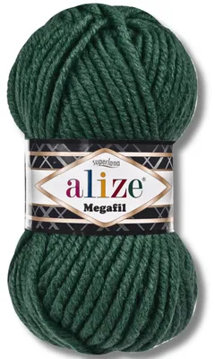 Imagen del producto de Alize 1x 100g Superlana Megafil, hilo grueso, color sólido, ideal para tejer a crochet o a dos agujas (verde oscuro - 426)