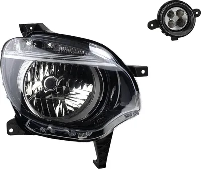 Produktbild von Scheinwerfer passend für Renault Twingo III 09/14- H4 Re. + Nebel. 260104296R 266007904R Johns