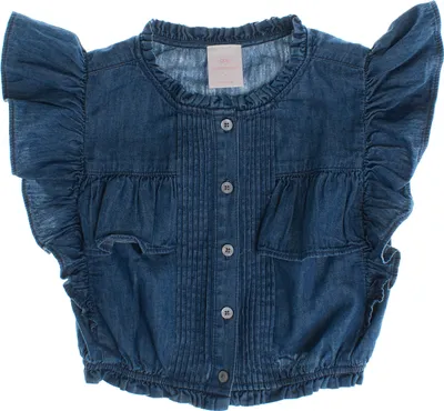 Produktbild von GAP Kurzärmliges Jeanshemd mit Rüschen 786958 Mädchen