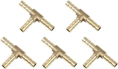 Immagine prodotto di Raccordo a T in ottone da 6 mm a 3 vie per gas e acqua