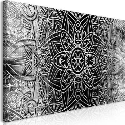 Produktbild von Wandbild Mega XXXL Mandala 250x125 cm Einteiliger XXL-Format Kunstdruck zur Selbstmontage Leinwandbilder moderne Bilder DIY Wanddekoration Wohnung Deko Orient f-A-0593-ak-h