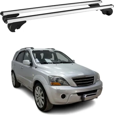 Produktbild von Dachträger für Kia Sorento 2002-2009 Gepäckträger Grundträger Aluminium Grau 2x