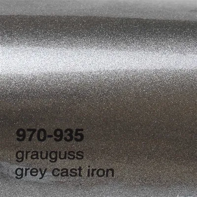 Produktbild von (25€/m²) Oracal 970RA Autofolie 935 Grauguss Glanz Folie 152 cm Breite Laufmeterware gegossene Auto Folie selbstklebend