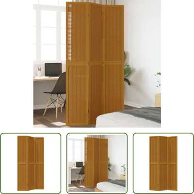 Image de The Living Store Séparation de pièce 3 pièces Marron Bois massif Paulownia