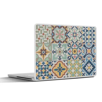 Produktbild von MuchoWow® Laptop Aufkleber Sticker Cover Vintage - Blumen - Design - Figuren 30x21 cm - Sticker für Laptop - Selbstklebend