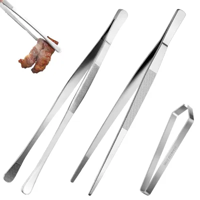 Productafbeelding van Keukenpincet set - 3-delig - RVS - Voor koken, grillen en serveren - 30 cm