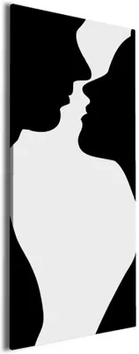 Produktbild von Wallario Premium Leinwandbild Mann und Frau in Größe 80 x 200 cm