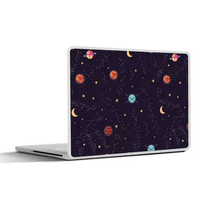 Obrázok produktu pre Nálepka na notebook - 10.1 palcov - Planéty - Hviezdy - Vzory