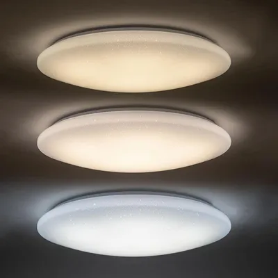 Image de Plafonnier LED Rond Plat 48W Etoilé - Blanc Froid 6000K - 8000K