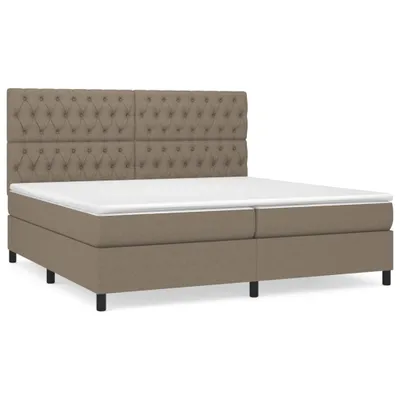 Produktbild von vidaXL Boxspringbett mit Matratze Taupe 200x200 cm Stoff
