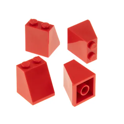 Produktbild von 4x Lego Dachstein 65° 2x2x2 rot schräg Steine 4251818 4234526 3678b