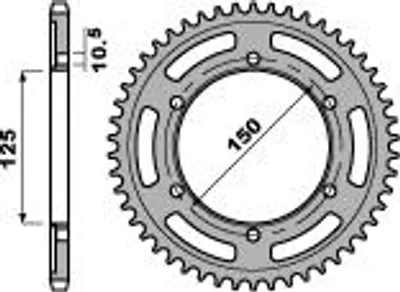 Produktbild von Hinterradritzel 45 Zähne KTM 950/990 Adventure LC8 03-12 Kette 525