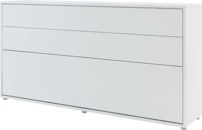 Produktbild von Mirjan24 Wandklappbett Bed-Concept BC-06 90x200 Horizontal, Stilvoll Funktionsbett mit Leistenlattenrost (Farbe: Weiß Matt)