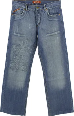 Produktbild von #7594 Replay, ,  Herren Jeans Hose, Denim ohne Stretch, blue destroyed, W 34 L 30
