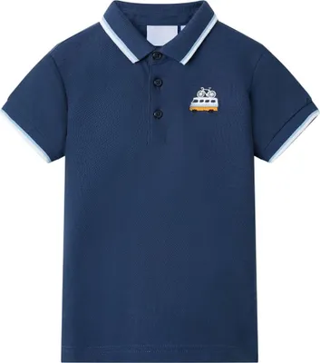 Image de Polo pour enfants bleu foncé 116