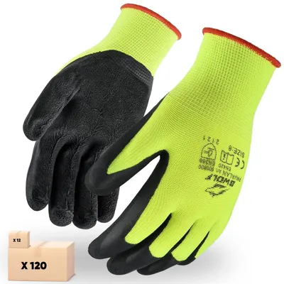 Produktbild von BWOLF PAVALAN 12 Paar Handschuhe Arbeitshandschuhe Herren Arbeitshandschuhe Damen Mechaniker Handschuhe Herren Montagehandschuhe mit robuster Latex Beschichtung (12, 8)