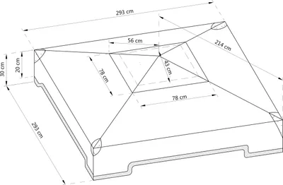 Produktbild von Dehner Ersatzdach für Pavillon Granada, UV-Schutz 80+, wasserabweisend, 293 x 293 cm, Polyester, beige