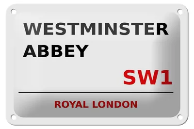 Produktbild von Blechschild London 18x12cm Royal Westminster Abbey SW1