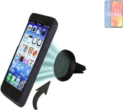 Produktbild von K-S-Trade Kompatibel mit Lava Blaze Pro Auto Handy Halterung KFZ Halter Lüftungsgitterhalterung Air Vent mount Smartphone Halter