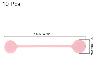 Produktbild von 10Stk Silikon Magnetische Kabel Binder Wiederverwendbare Drehbarer Binder USB Kabel Organizer fš¹r Kabel Management Bš¹ndelung Kš¹hlschrank Magnete Buch Marker Rosa