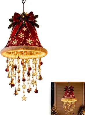 Produktbild von Weihnachtsmannhut als dekorative Leuchte, Weihnachtsbeleuchtung für Veranda, Außenbereich und Hauseingang