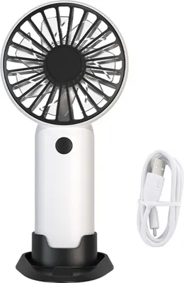 Produktbild von Kleiner Handventilator, starker Luftstrom, geringe Geräuschentwicklung, geringer Stromverbrauch, kompakte Größe, tragbarer batteriebetriebener Taschen-Kühlventilator