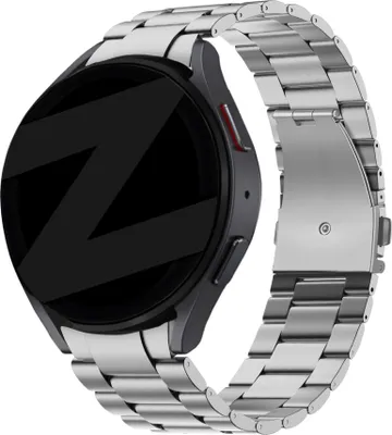 Produktbild von Bandz Titan-Gliederarmband Galaxy Watch 7 (40 & 44 mm) / Watch 6 (Classic) / Watch 5 (Pro) / Watch 4 (Classic) / Watch FE – Titanmaterial – Enthaltenes Werkzeugset – silbernes Titanarmband