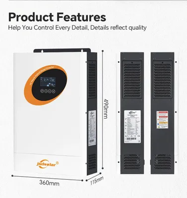 Produktbild von Solar Wechselrichter 4kW - Hybrid Inverter - 24V Batterie - 220-240V Reine Sinuswelle - MPPT 100A 5000W PV - On/Off Grid - Externes WiFi Monitoring