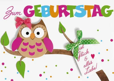 Produktbild von Geburtstag  Glückwunschkarte im Format 115x17cm mit Umschlag
