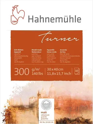 Produktbild von Hahnemühle Turner Aquarellblock - 300 g/m² - matt - 30 x 40 cm - 10 Blatt