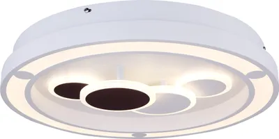 A white ceiling light with a modern design.