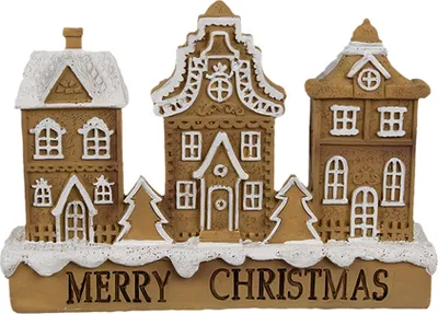 Produktbild von Clayre & Eef Lebkuchenhaus 13x4x10 cm Braun Polyresin