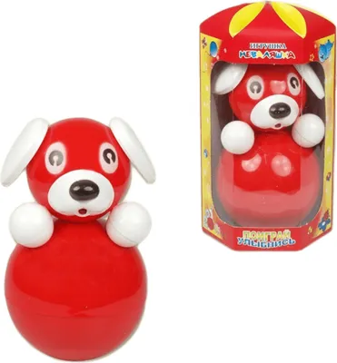 Produktbild von Stehaufpuppe Hund 15cm Musikpuppe Newalashka Stehaufmännchen