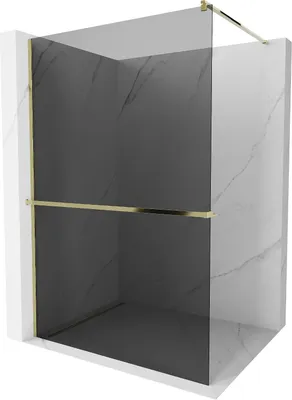 Immagine prodotto di Mexen Kioto+ parete doccia con mensola Walk-in 110 x 200 cm, grafite, oro - 800-110-121-50-40