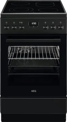 Produktbild von AEG CCB54492BB, Freistehender Herd, Schwarz, Drehregler, Schwarz, Vorderseite, Elektronisch