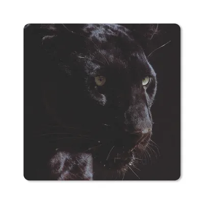 Produktbild von MuchoWow® Mauspad Mousepad Panther - Tier - Schwarz 20x20 cm - Mousepads - Maus Mat - Pad - Mausunterlage - Desk Mat - Bureauartikeln