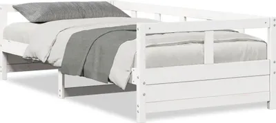 Produktbild von vidaXL Tagesbett ohne Matratze Weiß 90x200 cm Massivholz Kiefer