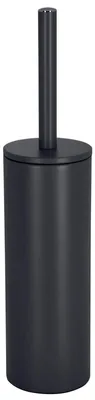Produktbild von Toilettenbürste WC-Bürste mit Halter - Edelstahl - 40 x 9,5 x 9,5 cm - Schwarz und Weiß