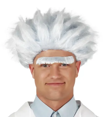 Produktbild von Verrücktes Genie Perücke mit Monobraue für Herren