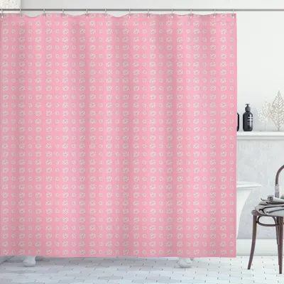 Immagine prodotto di ABAKUHAUS Tenda da doccia botanica, tema floreale Illustrazione romantica Rose ripetitive, 175 x 180 cm, rosa pallido e tortora caldo