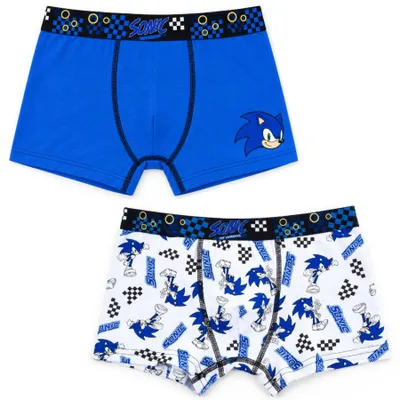 Produktbild von Sonic the Hedgehog Jungen Boxershorts Unterhose 2er Pack Gr. 98-128 - 110/116, Bunt