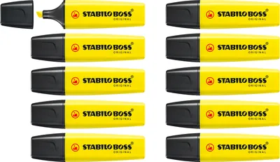 Produktbild von STABILO Textmarker - BOSS ORIGINAL - 10er Pack - gelb