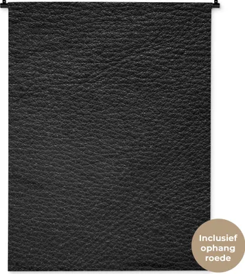 Produktbild von MuchoWow® Wandteppich Wandbehang Leder - Lederoptik - Schwarz - Grau 90x120 cm Tapisserie Dekoration Wandtuch - Wanddeko